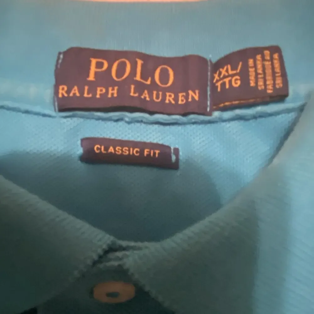 Polo Ralph Lauren Classic Fit Polo Shirt Men’s XXL Blue Red Pony Short Sleeve